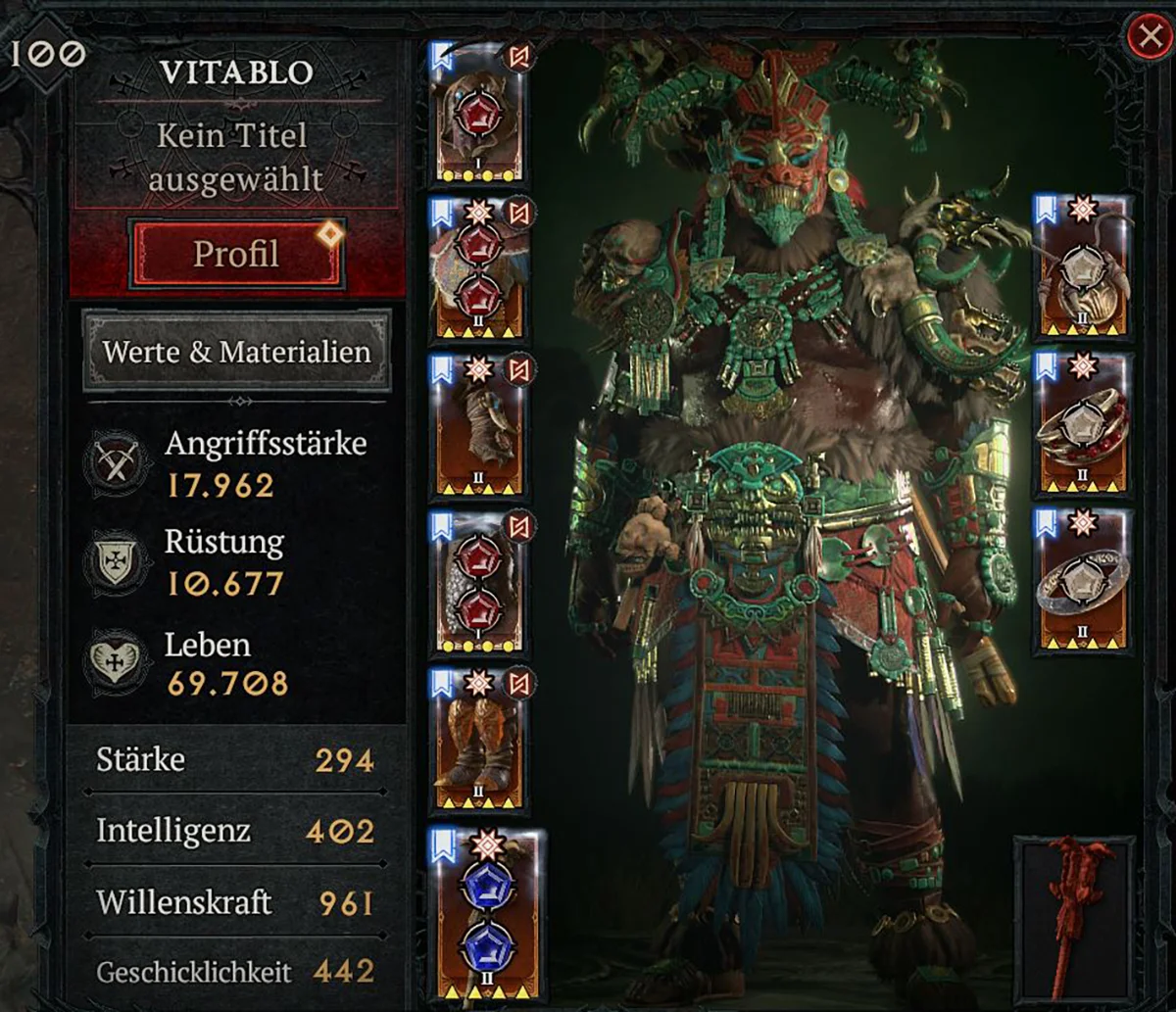 Diablo 4 Tornado Werwolf Druide Stats
